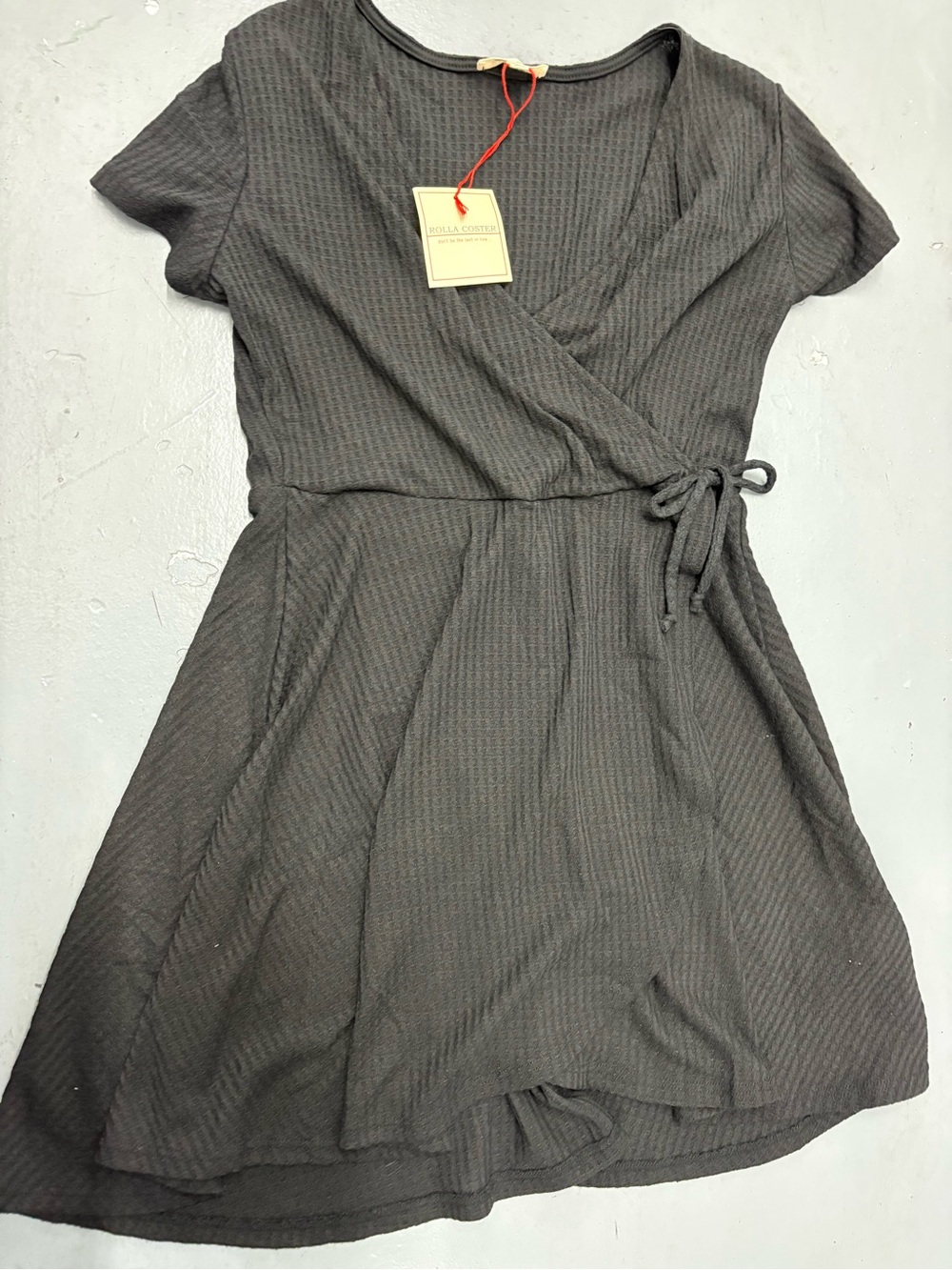 Rolla Coster Charcoal Wrap-Style Maxi Dress